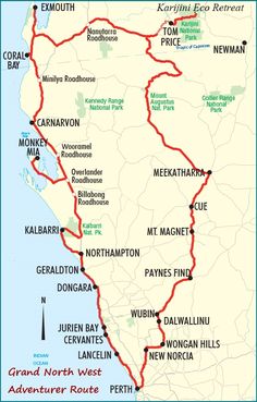 new norcia and mid west map